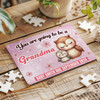 For Grandma Pregnancy Announcement Gift Owls Personalised Wooden Jigsaw Puzzle