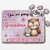For Grandma Pregnancy Announcement Gift Owls Personalised Wooden Jigsaw Puzzle