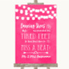 Hot Fuchsia Pink Lights Dancing Shoes Flip-Flop Tired Feet Wedding Sign