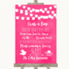 Hot Fuchsia Pink Lights Grab A Bag Candy Buffet Cart Sweets Wedding Sign