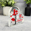 11 Year 11th Wedding Anniversary Gift Forever To Go Keepsake Side Heart Plaque