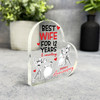 12 Year 12th Wedding Anniversary Gift For Best Wife Keepsake Side Heart Plaque