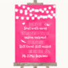 Hot Fuchsia Pink Watercolour Lights In Loving Memory Personalised Wedding Sign