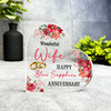 Blue Sapphire Wedding Anniversary Gift For Wife Keepsake Side Heart Plaque
