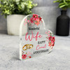Coral 35th Wedding Anniversary Gift For Wife Keepsake Side Heart Ornament Plaque