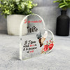 Gift For Wife Watercolour Floral Hands Keepsake Side Heart Ornament Plaque
