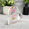 Leather Wedding Anniversary Gift 3 Years Keepsake Side Heart Plaque