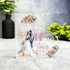 14th Wedding Anniversary Gift 14 Years Of Love Coral Keepsake Side Heart Plaque