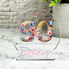 90th Birthday Gift Floral Lettering Keepsake Snow Globe Ornament Plaque