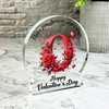 Valentine's Day Gift For Initial O Red Roses Keepsake Snow Globe Ornament Plaque