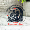 Valentine's Day Gift Gothic Skeletons Keepsake Snow Globe Ornament Plaque