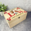 Red Roses Wooden Romantic Personalised Photo Valentine's Day Hamper Gift Box Red Roses Wooden Romantic Personalised Photo Valentine's Day Hamper Gift Box