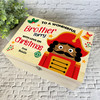 Wooden Personalised Christmas Hamper Gift Box For Brother Dark Skin Nutcracker Wooden Personalised Christmas Hamper Gift Box For Brother Dark Skin Nutcracker