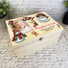 Santa Wooden Personalised Photo Christmas Hamper Gift Box For Mother-In-Law Santa Wooden Personalised Photo Christmas Hamper Gift Box For Mother-In-Law