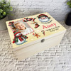 Santa Wooden Personalised Photo Christmas Hamper Gift Box For Aunty