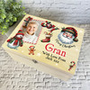 Santa Wooden Personalised Photo Christmas Hamper Gift Box For Gran