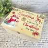 Snowmen Wooden Personalised Christmas Hamper Gift Box For Grandma