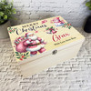 To Gran Pink Santa Wooden Personalised Christmas Hamper Gift Box