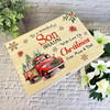 For Son Red Truck Wooden Personalised Christmas Hamper Gift Box