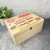 North Pole Office Wooden Personalised Christmas Hamper Gift Box