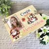 Wooden Personalised Photo Christmas Hamper Gift Box For Cousin