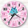 Gabby's Dollhouse Catrat Personalised Gift For Kid's Bedroom Clock