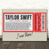 Concert Setlist Poster Print Canvas Red Ticket - Any Artist, Date, Gig, Venue