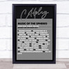 Coldplay - Concert Setlist Gig Poster Print Canvas Black & Grey - Croke Park Dublin Ireland - Sept 2nd 2024