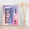 Coldplay - Concert Setlist Gig Poster Print Canvas Female Singer - Croke Park Dublin Ireland - Sept 2nd 2024