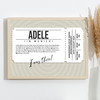 Adele - Concert Setlist Poster Print Canvas White Ticket - Sonderfreifläche Messe - Aug 24th 2024