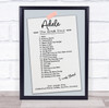 Adele - Concert Setlist Poster Print Canvas Vintage Paper - Sonderfreifläche Messe - Aug 24th 2024