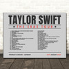 Taylor Swift - Concert Setlist Gig Poster Print Canvas Grey Landscape - Wembley London England - Aug 20 2024