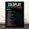 Coldplay - Concert Setlist Gig Poster Print Canvas Black - Croke Park Dublin Ireland - Sept 2nd 2024 Coldplay - Concert Setlist Gig Poster Print Canvas Black - Croke Park Dublin Ireland - Sept 2nd 2024