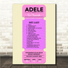 Adele - Concert Setlist Poster Print Canvas Pink Ticket - Sonderfreifläche Messe - Aug 24th 2024