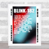 Blink-182 - Concert Setlist Gig Poster Print Canvas Green Red - The OVO Hydro Glasgow Scotland - Aug 30th 2024