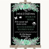 Black Mint Green & Silver Pick A Prop Photobooth Personalised Wedding Sign