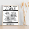 Adele - Concert Setlist Poster Print Canvas - The Colosseum - Caesars Palace, Las Vegas, NV, USA - May 25th 2024