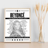 Beyonce - Concert Setlist Poster Print Canvas - Stadium of Light, Sunderland, England - June 28th 2016