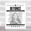 Beyonce - Concert Setlist Poster Print Canvas - Stadium of Light, Sunderland, England - June 28th 2016