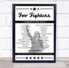 Foo Fighters - Concert Setlist Poster Print Canvas - Apollo Projects Stadium, Christchurch, New Zealand - January 24th 2024