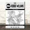 Robbie Williams - Concert Setlist Poster Print Canvas - Seaclose Park, Newport, England - 18th June 2023