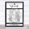 Taylor Swift - Concert Setlist Poster Print Canvas - Anfield, Liverpool, England - June 14th 2024