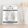 Taylor Swift - Concert Setlist Poster Print Canvas - Wembley Stadium, London, England - August 16th 2024