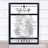 Taylor Swift - Concert Setlist Poster Print Canvas - Wembley Stadium, London, England - August 16th 2024