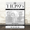 The 1975 - Concert Setlist Poster Print Canvas - First Direct Arena, Leeds, England - January 23rd 2023