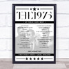 The 1975 - Concert Setlist Poster Print Canvas - First Direct Arena, Leeds, England - January 23rd 2023