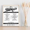 The Darkness - Concert Setlist Poster Print Canvas - O2 Academy Leeds, Leeds, England - 18th December 2023