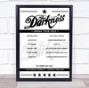 The Darkness - Concert Setlist Poster Print Canvas - OVO Arena Wembley, London, England - 4th February 2023