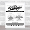 The Darkness - Concert Setlist Poster Print Canvas - The Telegraph Building, Belfast, Northern Ireland - 2nd December 2023