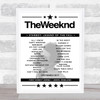 The Weeknd - Concert Setlist Poster Print Canvas - First Direct Arena, Leeds, England - March 14th 2017